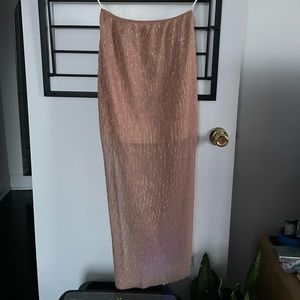 Gold/Peach Sheer Keepsake Skirt - S